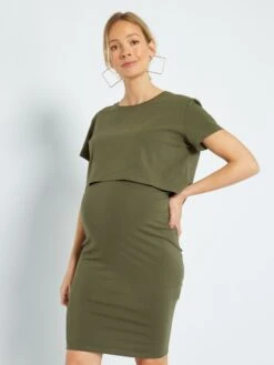 Conjunto De Premamá - 2 Piezas - KAKI -TrendyModa Ventas conjunto de premama 2 piezas kaki zn953 1 frb4