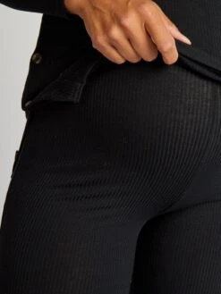 Conjunto De Premamá Con Camiseta + Pantalón De Canalé - Negro -TrendyModa Ventas conjunto de premama con camiseta pantalon de canale negro alh77 2 frb6