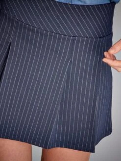 Falda Corta A Rayas - AZUL -TrendyModa Ventas falda corta a rayas azul adp26 1 frb5