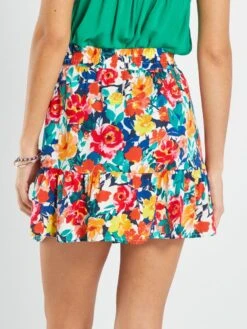 Falda Corta Con Cinturón Anudable 'JDY' - ROJO -TrendyModa Ventas falda corta con cinturon anudable jdy rojo ais72 4 frb4