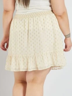Falda Corta De Gasa - Blanco 9 Falda Corta De Gasa - Blanco -TrendyModa Ventas falda corta de gasa blanco zc994 1 frb4