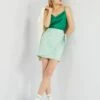 Falda Corta De Tweed - VERDE -TrendyModa Ventas falda corta de tweed verde atn75 4 frb1