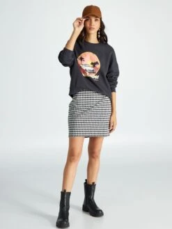 Falda Corta Milano - NEGRO