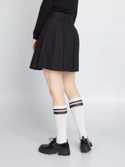 Falda Corta Plisada - Negro -TrendyModa Ventas falda corta plisada negro ael94 4 frb3