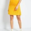 Falda Corta Premamá - AMARILLO -TrendyModa Ventas falda corta premama amarillo zm812 1 frb1