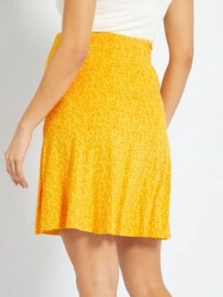 Falda Corta Premamá - AMARILLO -TrendyModa Ventas falda corta premama amarillo zm812 1 frb3