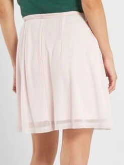 Falda De Gasa De Tiro Alto - Rosa -TrendyModa Ventas falda de gasa de tiro alto rosa arr09 2 frb3