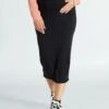 Falda De Tubo Con Motivo - Negro -TrendyModa Ventas falda de tubo con motivo negro ajo36 2 frb1