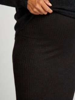 Falda De Tubo Premamá De Punto De Canalé - Negro -TrendyModa Ventas falda de tubo premama de punto de canale negro ajo38 2 frb5
