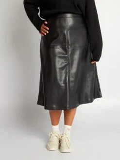 Falda Evasé Midi - NEGRO_ -TrendyModa Ventas falda evase midi negro aev48 1 frb4