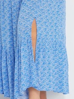 Falda Larga Con Motivo - AZUL -TrendyModa Ventas falda larga con motivo azul zt102 1 frb4