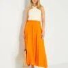 Falda Larga De Tejido Gofrado - NARANJA 1 Falda Larga De Tejido Gofrado - NARANJA -TrendyModa Ventas falda larga de tejido gofrado naranja ajy91 2 frb1
