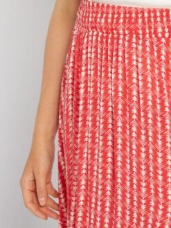 Falda Larga De Tejido Gofrado - ROJO -TrendyModa Ventas falda larga de tejido gofrado rojo ajy91 1 frb5