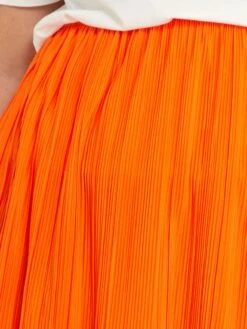 Falda Larga Plisada - Naranja -TrendyModa Ventas falda larga plisada naranja zt258 1 frb4