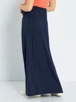 Falda Larga Premamá 2 En 1 - Azul -TrendyModa Ventas falda larga premama 2 en 1 azul zq952 1 frb3