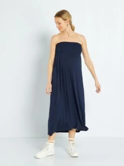 Falda Larga Premamá 2 En 1 - Azul -TrendyModa Ventas falda larga premama 2 en 1 azul zq952 1 frb4