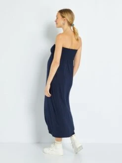 Falda Larga Premamá 2 En 1 - Azul -TrendyModa Ventas falda larga premama 2 en 1 azul zq952 1 frb5