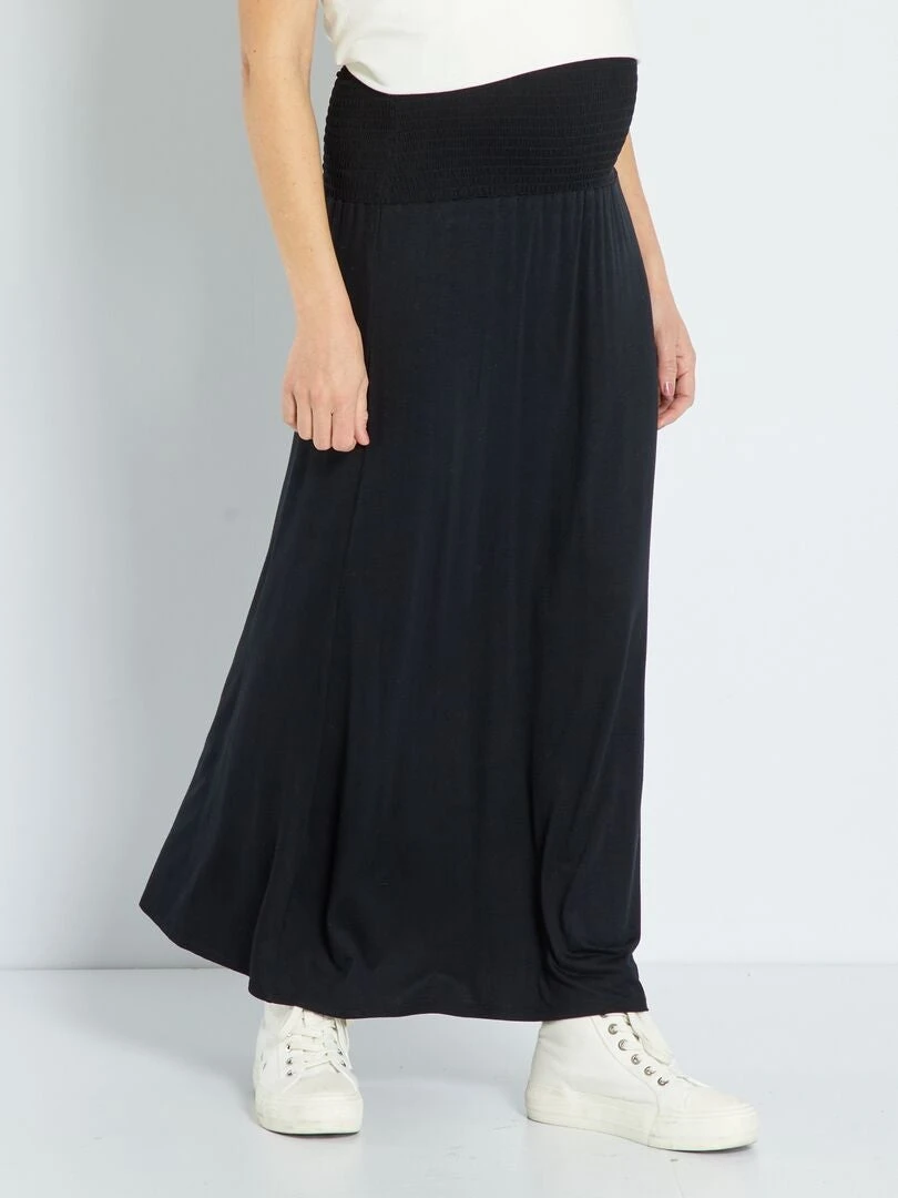 Falda Larga Premamá 2 En 1 - Negro 5 Falda Larga Premamá 2 En 1 - Negro - Imagen 3