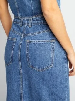 Falda Larga Vaquera - AZUL -TrendyModa Ventas falda larga vaquera azul awd04 1 frb5