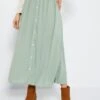 Falda Larga - VERDE 2 Falda Larga - VERDE -TrendyModa Ventas falda larga verde zk453 1 frb1