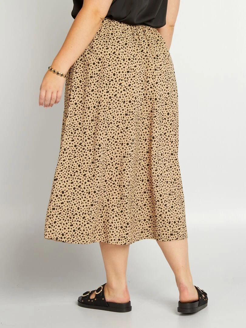 Falda Largo Medio Con Estampado All Over - FXPOIBEIG 5 Falda Largo Medio Con Estampado All Over - FXPOIBEIG - Imagen 3