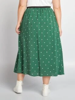 Falda Largo Medio Con Estampado All Over - GREENDOTB8 -TrendyModa Ventas falda largo medio con estampado all over greendotb8 aev50 3 frb3