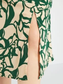 Falda Midi Con Estampado - VERDE -TrendyModa Ventas falda midi con estampado verde aiu03 1 frb5