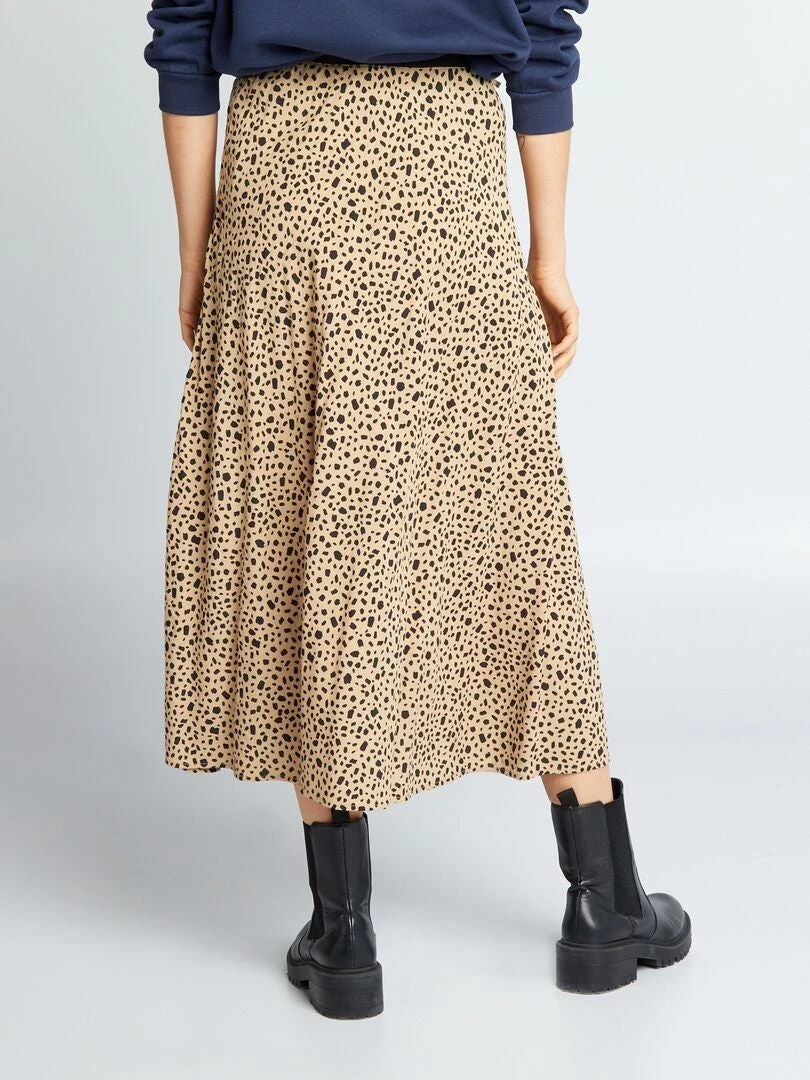 Falda Midi De Punto De Crepé - FXPOIBEIG 5 Falda Midi De Punto De Crepé - FXPOIBEIG - Imagen 3