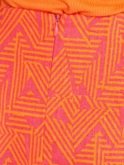 Falda Midi Estampada De Lino - ROSA -TrendyModa Ventas falda midi estampada de lino rosa aej50 1 frb5