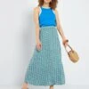 Falda Midi Georgette - AZUL -TrendyModa Ventas falda midi georgette azul ajy89 2 frb1