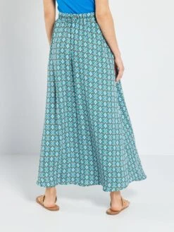 Falda Midi Georgette - AZUL -TrendyModa Ventas falda midi georgette azul ajy89 2 frb3