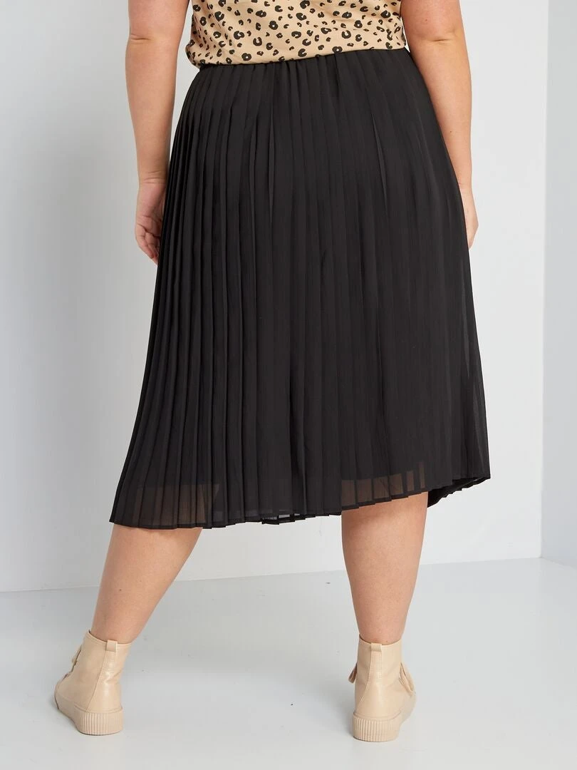 Falda Midi Plisada - Negro 5 Falda Midi Plisada - Negro - Imagen 3