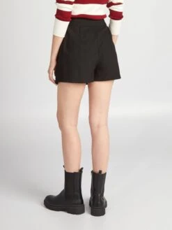 Falda Pantalón De Rayas - Negro -TrendyModa Ventas falda pantalon de rayas negro agj43 2 frb3