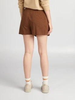 Falda Pantalón De Rayas - RAYA MARRÓN -TrendyModa Ventas falda pantalon de rayas raya marron agj43 1 frb3