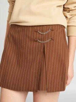 Falda Pantalón De Rayas - RAYA MARRÓN -TrendyModa Ventas falda pantalon de rayas raya marron agj43 1 frb4