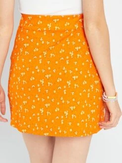 Falda Pareo Con Volantes - VIBRACIÓN NARANJA -TrendyModa Ventas falda pareo con volantes vibracion naranja auf19 1 frb3