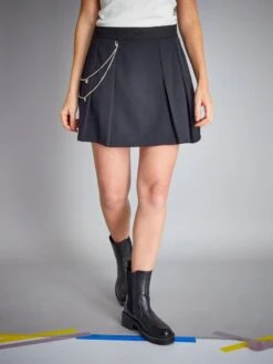 Falda Plisada De Talle Alto - NEGROP3 -TrendyModa Ventas falda plisada de talle alto negrop3 ady55 2 frb4