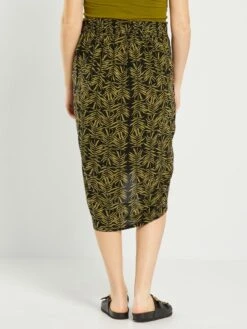 Falda Premamá Cruzada Y Estampada - NEGRO -TrendyModa Ventas falda premama cruzada y estampada negro adp96 2 frb3