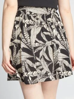 Falda Vaporosa Con Estampado - NEGRO 7 Falda Vaporosa Con Estampado - NEGRO -TrendyModa Ventas falda vaporosa con estampado negro aeq53 2 frb3