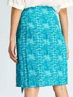 Falda Vaporosa Y Ligera Anudable - AZUL -TrendyModa Ventas falda vaporosa y ligera anudable azul ajm38 1 frb3