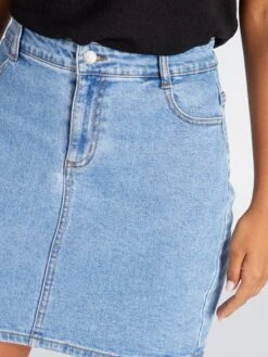 Falda Vaquera Corta - AZUL -TrendyModa Ventas falda vaquera corta azul xb225 2 frb5