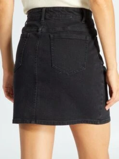 Falda Vaquera Corta - Negro -TrendyModa Ventas falda vaquera corta negro xb225 3 frb3