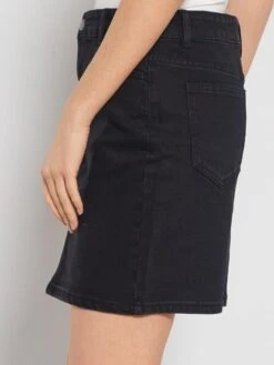 Falda Vaquera Corta - Negro -TrendyModa Ventas falda vaquera corta negro xb225 3 frb5