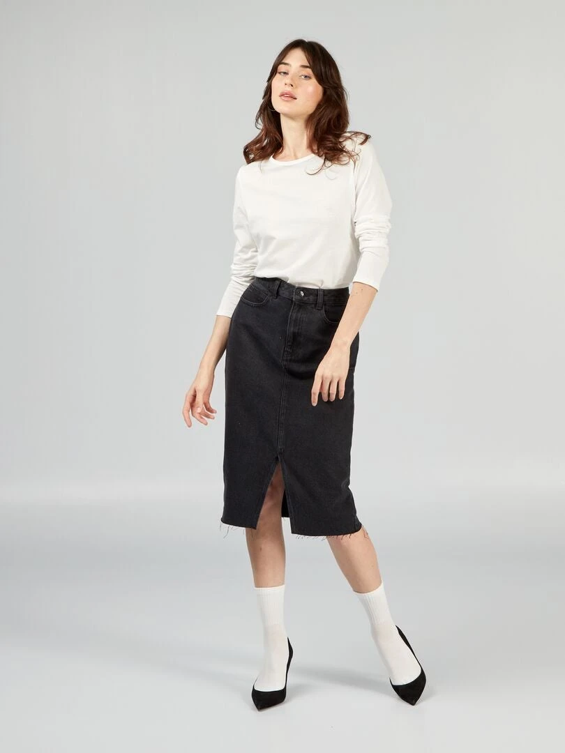 Falda Vaquera - NEGRO_DENI 3 Falda Vaquera - NEGRO_DENI