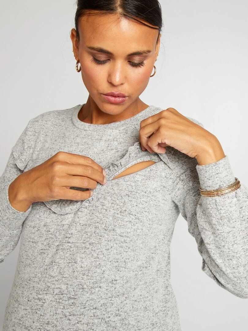 Jersey De Lactancia - GRIS 4 Jersey De Lactancia - GRIS - Imagen 2