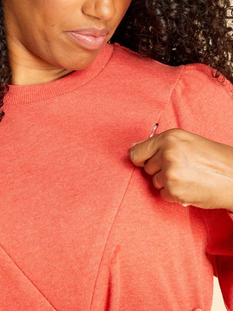 Jersey De Lactancia - Rojo Frambuesa 7 Jersey De Lactancia - Rojo Frambuesa - Imagen 5