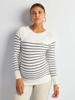 Jersey Marinero De Lactancia - BLANCO -TrendyModa Ventas jersey marinero de lactancia blanco akq53 2 frb3