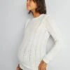 Jersey Premamá Calado - Blanco -TrendyModa Ventas jersey premama calado blanco akq33 1 frb1