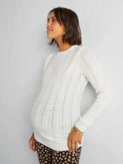 Jersey Premamá Calado - Blanco