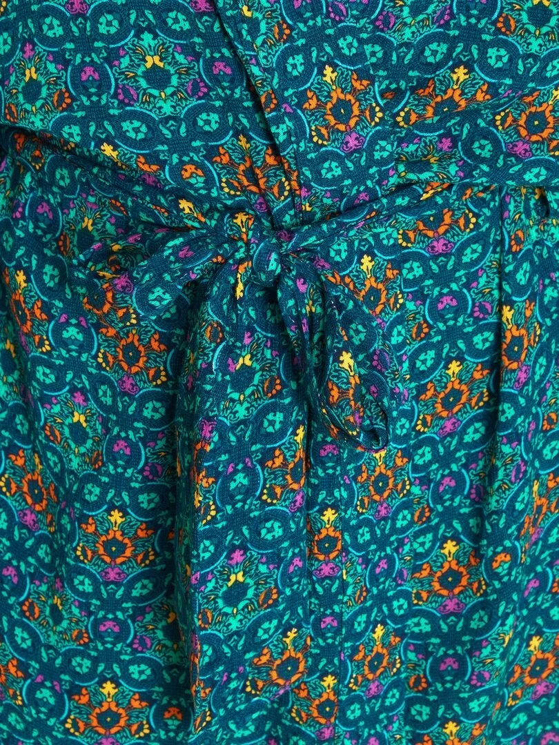 Kimono De Playa Con Estampado - AZUL 7 Kimono De Playa Con Estampado - AZUL - Imagen 5